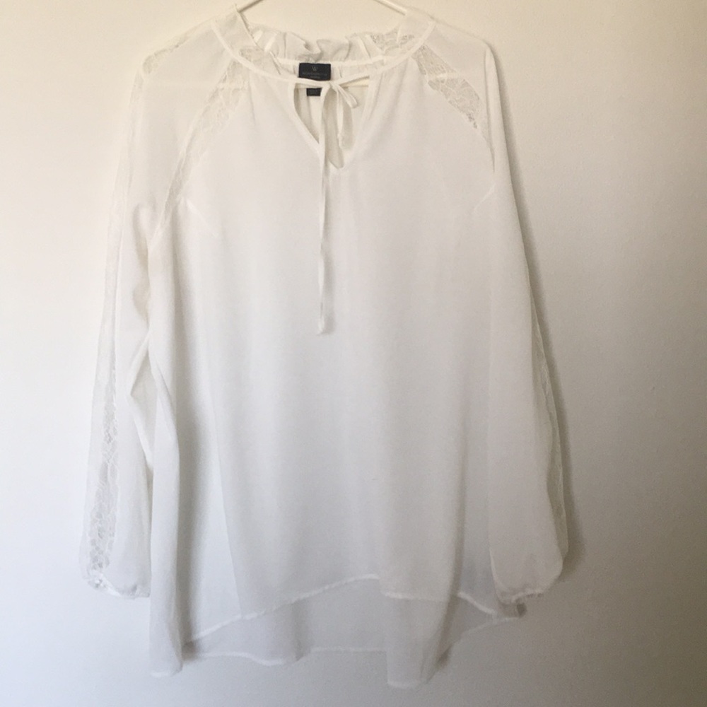Sheer white/lace top